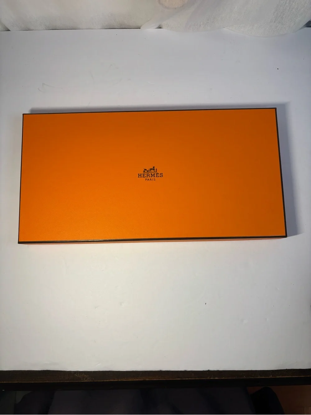 Empty Hermes gift box. 14 x 7.5
